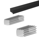 Монтажный профиль C18 для пломбы 4-6 мм, черный