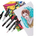 АЛКОГОЛЬНЫЕ МАРКЕРЫ Фломастеры двусторонние Маркеры Pens Pro + СУМКА 60 ШТ.