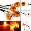 LUCES DIRECCIONALES MOTOCICLETA CROMO CAFE CHOPPER M10 