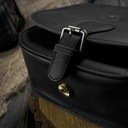 Dámska kabelka PAOLO PERUZZI Kožená Poštárka Čierna Vintage Na Rameno Farba kovania zlatá