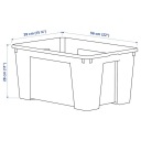 IKEA SAMLA ПРОЗРАЧНЫЙ КОНТЕЙНЕР 56x39x28 см 45 л