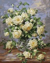 КРАСКА ПО ЦИФРАМ Подарочные цветы Белые розы Картина по номерам ARTNAPI