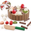 ДЕРЕВЯННЫЙ НАБОР ДЛЯ РАЗРЕЗКИ ТОРТА ДЛЯ ДЕТЕЙ МАГНИТ ТОРТ МАТАДИ НА ДЕНЬ РОЖДЕНИЯ