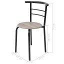 TABLE BAROWY AVEC 2 STOLKAMI NOIR 80X53X74CMphoto 9