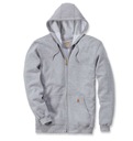 CARHARTT Hoody mikina s kapucňou zapínanie šedá S