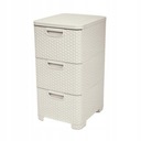 Книжный шкаф Curver в стиле ротанга с 3 ящиками