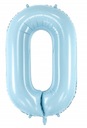 Фольгированный шар Синий Цифра 0 День Рождения 86 см