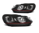Лампы Фары VW GOLF VI 6 08-12 U-TYPE DRL RED