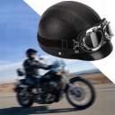 ШОЛОМ МОТОЦИКЛЕТНИЙ HELM ЧОРНИЙ RETRO CHOPPER ОКУЛЯРИ  фото 15