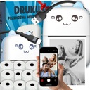 МИНИ-ПРИНТЕР ЭТИКЕТОК DRUKUŚ ПОРТАТИВНЫЙ БЕСКОНЕЧНЫЙ + 11 Н РОЛИКОВ