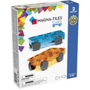 Дополнительный набор MAGNA TILES BLOCKS Cars: 2 синих и оранжевых автомобиля