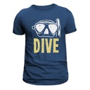 Мужская темно-синяя футболка Dive XL