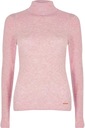 Классический розовый гладкий легкий женский свитер с высоким воротником River Island XXS 32