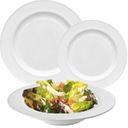 НАБОР ТАРЕЛОК УЖИННЫЙ СЕРВИС 18 шт. на 6 персон БЕЛЫЕ ТАРЕЛКИ MILANO