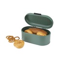 Хлебница, зеленый металлический контейнер для хлеба