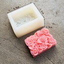 Силиконовая форма для отливки мыльной основы, мыльных роз, мыла, свечей, воска.