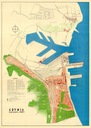 Старый план порта Гдыня 1930 г., 50х40см.