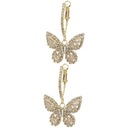 СВАДЕБНЫЕ СЕРЬГИ-БАБОЧКИ ИЗ МЕТАЛЛИЧЕСКИХ БРИЛЛИАНТОВ