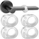 СИЛИКОНОВЫЙ УПОРНИК ДЛЯ НАКЛАДКИ ДВЕРНОЙ РУЧКИ ПРОЗРАЧНЫЙ ЗАПОР 4 ШТ.