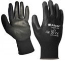 Pracovné rukavice Ochranné potiahnuté čiernePre prácu BOZP PU veľ. 6/XS|10par Veľkosť 6 - XS
