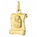 ZŁOTY MEDALIK PAPIRUS prezent CHRZEST KOMUNIA 585