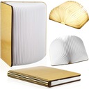 LAMPKA NOCNA BIURKOWA LED SKŁADANA ŚWIECĄCA KSIĄŻKA DREWNIANA