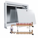 Rozdzielacz do podłogówki 10 + POMPA WILO + ZŁĄCZKI + SKRZYNKA PODTYNKOWA