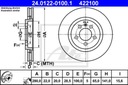 DISC BRAKE ATE - TEVES 24.0122-0100.1 