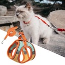 Postroj a vodítko pre mačky oranžovo-zelené Veľkosť psa stredný pes