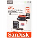 SanDisk ULTRA MICRO SD SDXC A1 64 ГБ 140 МБ/с +AD