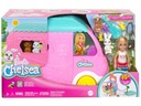 Lalka Laleczka Barbie Chelsea Różowy Kamper Auto Hamak Zabawka Akcesoria
