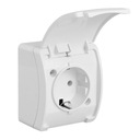 ОДИНАРНАЯ РОЗЕТКА SCHUKO N/T С КРЫШКОЙ IP44 БЕЛАЯ