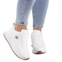 BIAŁE BUTY ŚNIEGOWCE SZNUROWANE TRAPERY Z FUTREM MS 38