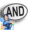 Наклейка на автомобиль Андорра - AND
