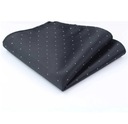 POCKET квадратный, платок черный с серебряными точками