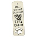 Закладка с изображением собаки ротвейлера.