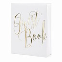 СВАДЕБНАЯ ГОСТЕВАЯ КНИГА, белый, золото надпись GUEST BOOK, 22 страницы