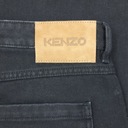 Nohavice z čiernej džínsoviny s vreckami KENZO L Dominujúci vzor bez vzoru