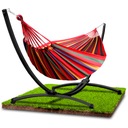 КАРКАС ГАМАКА НА ДВУХ ЧЕЛОВЕК, МЕТАЛЛИЧЕСКАЯ СТОЙКА ДЛЯ ГАМАКА С ФРАЖЕМ ДО 220 КГ