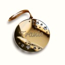 РОЖДЕСТВЕНСКАЯ ЕЛКА ШАР ЗОЛОТОЙ ПЕРСОНАЛИЗИРОВАННЫЙ ЛОГОТИП НАЗВАНИЯ