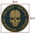 ONE SHOT ONE KILL 3D PVC nášivka na suchý zips 8cm EAN (GTIN) 5900949581682