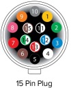 ГНІЗДО 15-POLOWE 24V SKRECANE 15-PIN  (17412917798) фото min 7