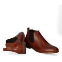 Мужские кожаные ботинки челси на резинке JR 654 Коричневый зернистый 43