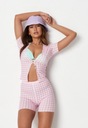 MISSGUIDED_BLUZKA W KRATKE Z GUZIKAMI CL114629