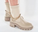 НОВЫЕ БЕЖЕВЫЕ ЭЛАСТИЧНЫЕ БОТИНКИ 38