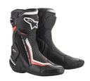 ВЫСОКИЕ СПОРТИВНЫЕ МОТОЦИКЛОВЫЕ БОТИНКИ ALPINESTARS SMX PLUS V2 BLK RED WHITE 42