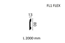 soklová lišta ohýbaná flex 8cm pružný gumový podstavec Typ lišta (soklová, rohová)
