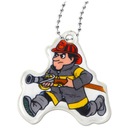 Светоотражающий кулон ПОЖАРНЫЙ светоотражающий брелок-отражатель для детей