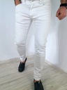 Pánske džínsové nohavice biele hladké slim MSB 29 Dominujúca farba biela
