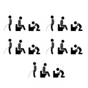 5 шт. забавные наклейки для туалета, украшение для дома своими руками